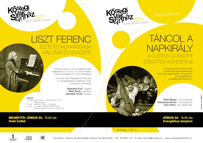Táncol a Napkirály - Custos Consort koncert plakát Táncol a Napkirály - Custos Consort koncert plakát